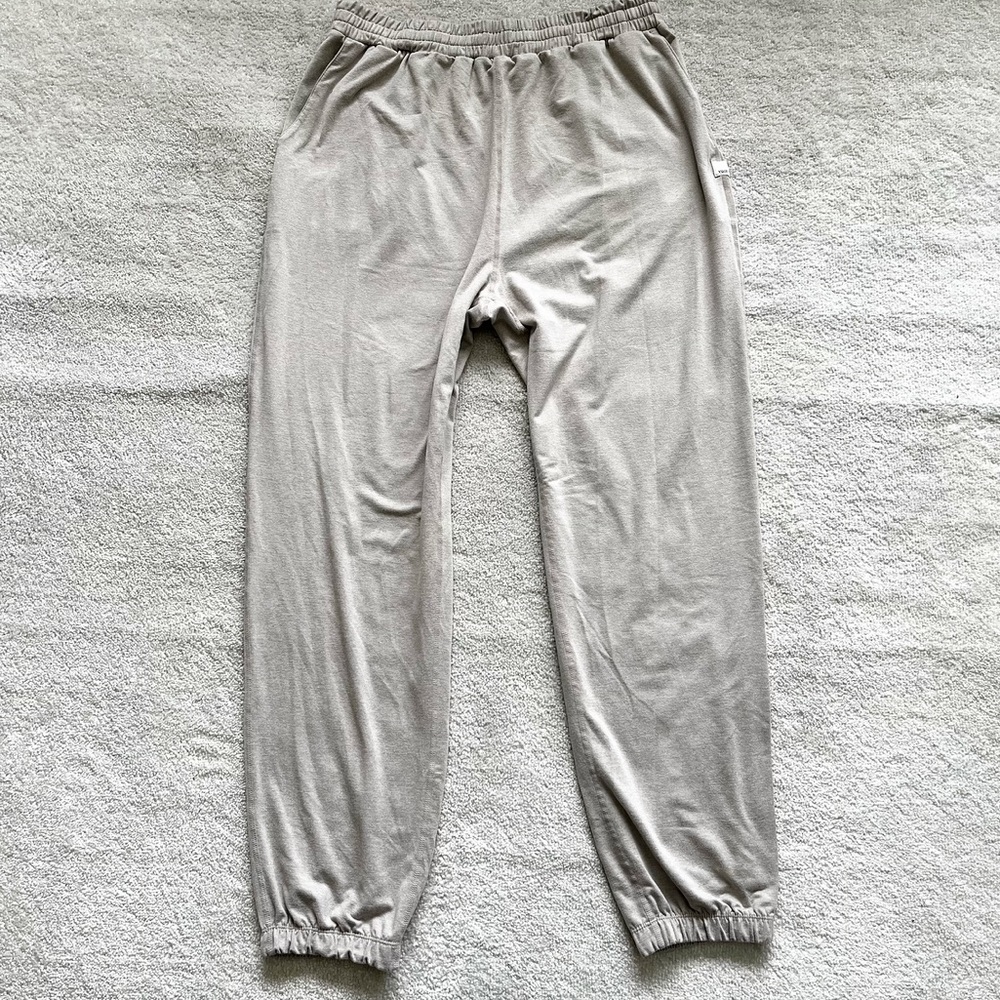 VUORI HEATHERED OATMEAL BOYFRIEND JOGGERS